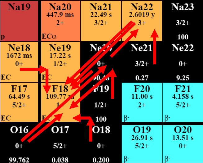 20 Ne(d,α) 18 F Z 21 Ne(p,α) 18 F Criteri per selezionare la reazione nucleare appropriata... N 19 F(p,d) 18 F 16 O(α,d) 18 F 16 O(d, ) 18 F 18 Ne(n,p) 18 F 18 O(p,n) 18 F 1.