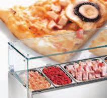 Disponibili: TN (+2 C/+7 C), gas refrigerante R404a Refrigerazione statica Controllo elettronico VRK 395mm depth S/s AISI 304 Pan coolers for salads, pizza and sandwiches ingredients, available