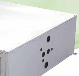 RECUPERATORE DI CALORE Recuperatore di calore statico ad alta efficienza del tipo aria-aria a flussi incrociati con piastre di scambio in alluminio.