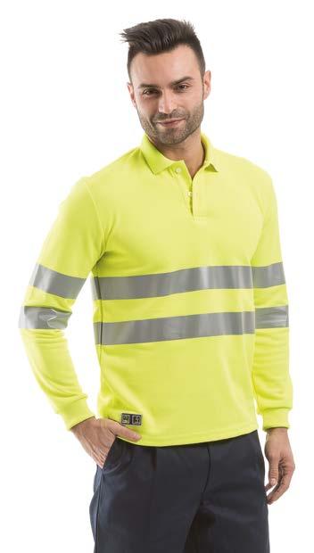 CLASSE 2 CLASSE 2 FANCAPHV1 POLO MANICA LUNGA Tessuto da 205 gr/mq - Classe 2 Polo manica lunga, collo a camicia chiuso con