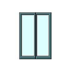 Scheda: FN15 CARATTERISTICHE TERMICHE DEI COMPONENTI FINESTRATI Codice Struttura: WN.02.0081 Descrizione Struttura: Porta-finestra con telaio singolo in metallo a due ante e vetro doppio.