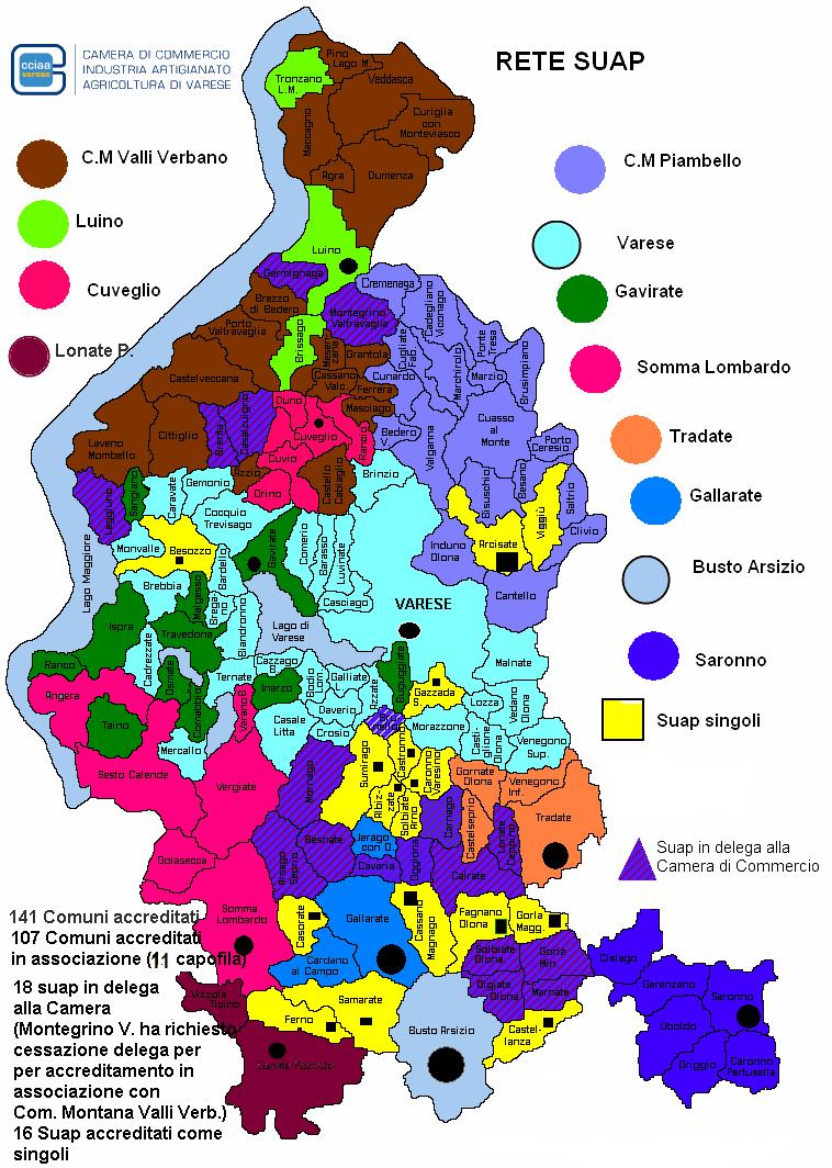 2012 Rete di Suap Associati nel territorio provinciale