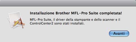 Slzionr Connssion lol, quini fr li su Avnti. Sguir l istruzioni visulizzt sullo shrmo. g 17 Quno vin visulizzt l shrmt Assistnz Brothr, fr li su Chiui pr ompltr l instllzion oppur pssr l punto 17.