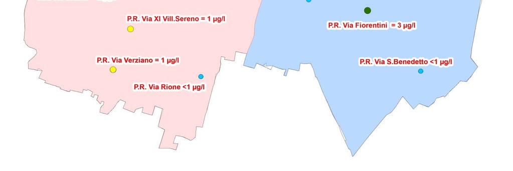 Lgs 31/01 = 10 µg/l* * limite riferito alla somma di Tricloroetilene e Tetracloroetilene.