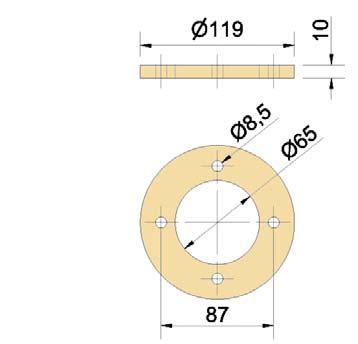 cuscinetto Codice 7037 da utilizzare con flangia codice 7022 Codice 7040