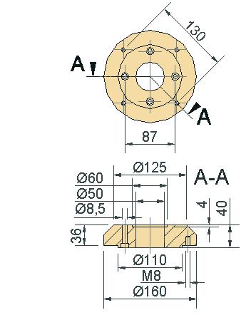 20 Codice 7057 Distanziale I60 FBR Vedi