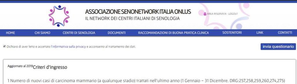 Questa operazione è necessaria per poter pubblicare la scheda del centro e per poterla effettuare è necessario andare alla sezione 16 e cliccare sul tasto blu in alto a sinistra "Invia