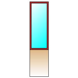 s Spessore mm λ Conduttività termica W/mK R Resistenza termica m 2 K/W Caratteristiche del modulo Trasmittanza termica del modulo U 3,928 W/m 2 K Muro sottofinestra Struttura opaca associata M1