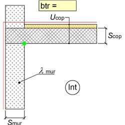 CARATTERISTICHE TERMICHE DEI PONTI TERMICI Descrizione del ponte termico: R - Parete - Copertura Codice: Z5 Trasmittanza termica lineica di calcolo 0,390 W/mK Fattore di temperature frsi 0,622 -