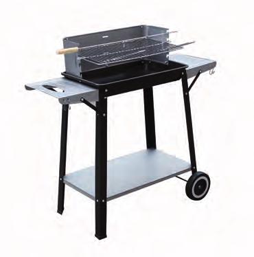 095416 45,00 106,00 32,50 Barbecue APACHE a carbone Braciere acciaio verniciato Reggibrace