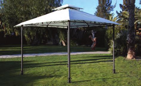 094972 199,00 Gazebo FALESIA Struttura in acciaio verniciato con pannelli angolari colore