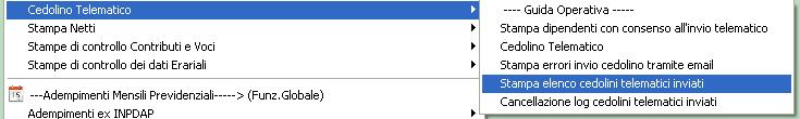 Elaborazioni Mensili, Cedolino Telematico: Stampa log invii eseguiti (1 di 2) Nelle funzioni di stampa ed estrazione dati del log invii ora è disponibile anche l indirizzo email utilizzato per ogni