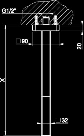 mm) alimentata con comando remoto 41112+41109 (non  Ceiling-mounted