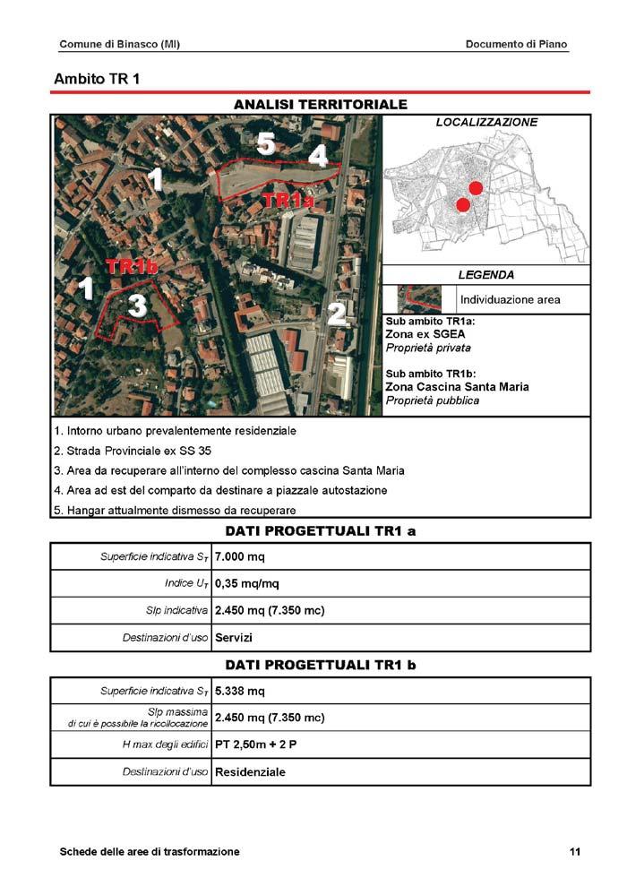 INQUADRAMENTO URBANISTICO E AMBIENTALE - scheda