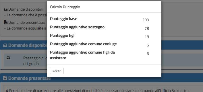 se si vuole inviare la domanda, dopo aver selezionato il tasto viene richiesto di inserire il codice