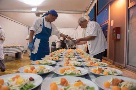 Scuole di cucina *in continuo aggiornamento sul palco di mediterranea, hanno sfilato negli anni i