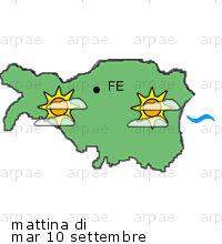 bollettino meteo per la provincia di Ferrara weather forecast for the Ferrara province costa coast Temp MAX 25 C 24 C Vento Wind 33km/h 36km/h costa coast Temp.