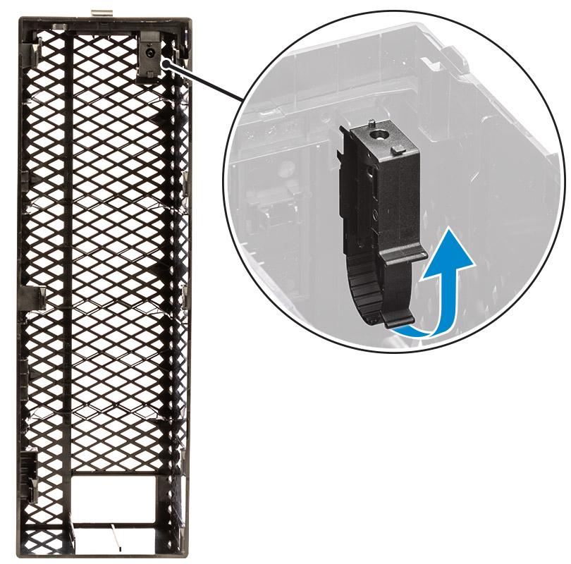 Copricavi per Dell Precision 3430 con fattore di forma ridotto 1 Il copricavi per Dell Precision 3430 con fattore di forma ridotto aiuta a proteggere le porte e i cavi collegati al sistema.