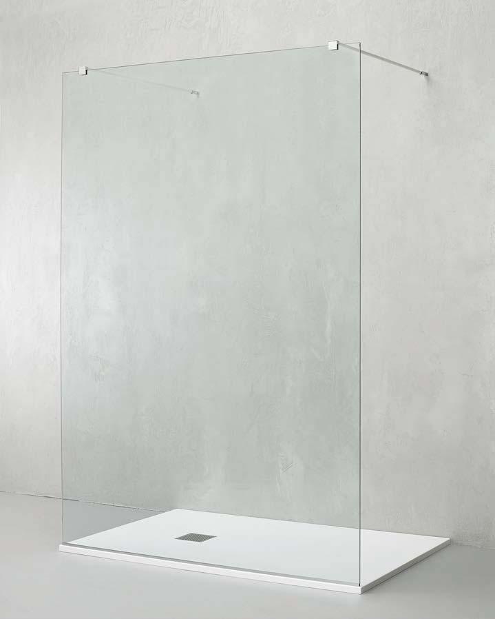 Freestanding walk-in panel 32 Italo Parete doccia fissa per installazione libera.