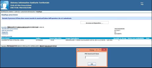 annullare la prescrizione selezionando Annulla Prescrizione. L'applicazione visualizzerà il messaggio La prescrizione è stata correttamente annullata. Figura 39 4.2.