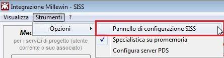 1.6 - Pannello di configurazione SISS E possibile impostare i parametri di automatizzazione di allineamento dei dati anagrafici: