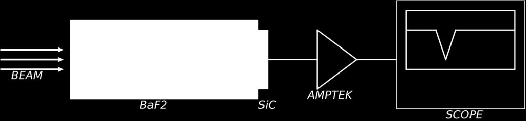 Primi test su fascio Segnali per fasci di diverse intensità Test di fotodiodi SiC sviluppati da IMM-CNR Catania su fascio alla Beam Test Facility di