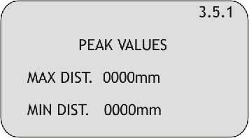 E possibile visualizzare e/o resettare i valori Selzionare DISPLAY VALUES e confermare con Selezionare RESET VALUES e confermare con al fine di annullare i valori memorizzati