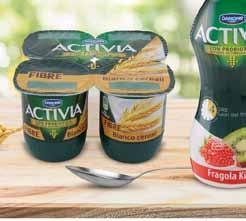 Ogni giorno il meglio che ACTIVIA FIBRE tipi vari, 4 125 g 2,70 5,40 al Kg 1,89 3,78 al Kg LO