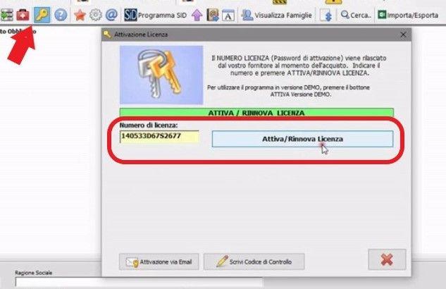 Al momento del primo accesso viene richiesta l attivazione della licenza.