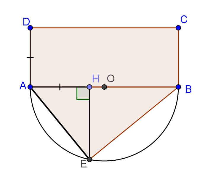 SCHEDA Costruzione di un quadrato equivalente ad un rettangolo assegnato Sia dato un rettangolo ABCD: vogliamo costruire un quadrato ad esso equivalente.