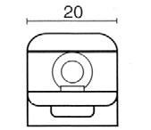 MORSETTI PER VETRO Art. GFS.E04E01810 Morsetto per vetro rettangolare In inox satinato AISI 304 Per sp.