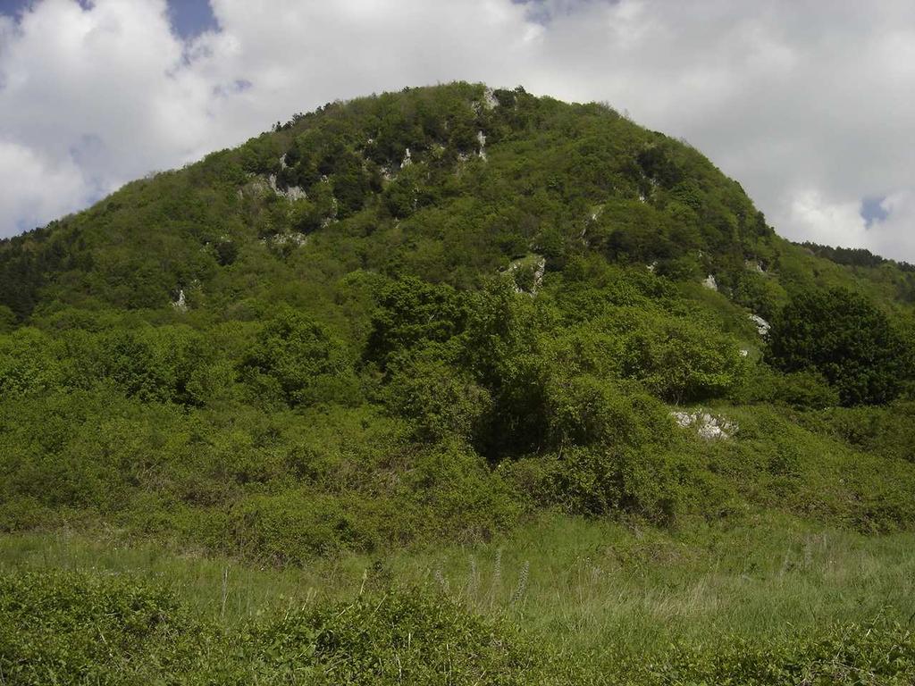 La morfologia è dominata da un sistema montuoso con altimetrie non superiori ai 1100 metri costituito dal Monte Penna e dal Monte Civitella a nord e dal Monte Chiuso e dal Monte Elmo a sud.