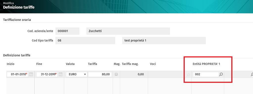 VALORIZZAZIONE Per il processo Valorizzazione sono state introdotte le seguenti implementazioni: - sono state aggiunte le discriminanti proprietà Commessa nei Tipi tariffa e Definizione tariffe; - è