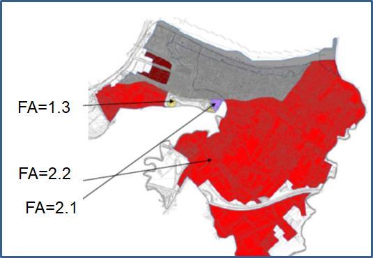 2. Livello II dota la carta di primo livello di elementi quantitativi (fattori di amplificazione o FA) relativamente ai soli fenomeni di amplificazione lito-statigrafica 1D.