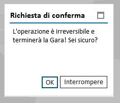 Chiudere l easy contest Il pulsante Chiusura Easy Contest permette al richiedente di