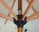 tempo dell ombrellone e le stecche intercambiabili in legno verniciato sono state create nella versione maggiorata. Possibilità di scelta tra diverse misure e tipologie di tessuti.