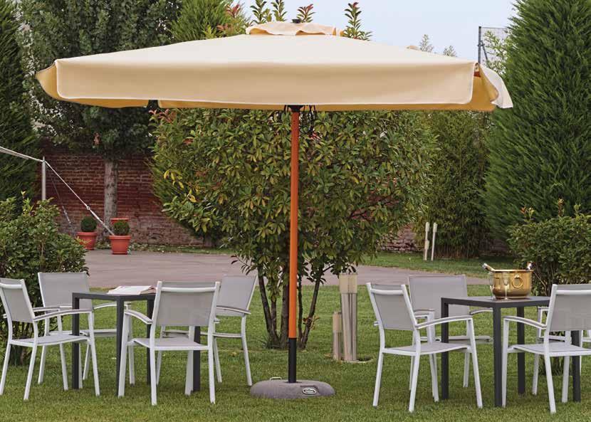 Recently revised in some of its parts giving it innovative qualities that set it apart from other wooden umbrellas which, the nylon articulation unit that will prolong the life of the umbrella in the