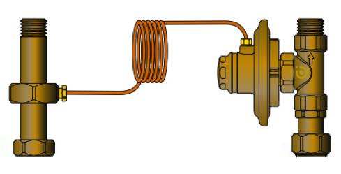 Regolatore di pressione differenziale Schema applicativo HEAT PUMP BOILER DCW TESTO DI CAPITOLATO Codice SATK ABC Satellite pensile a due vie per alta temperatura con produzione istantanea di acqua