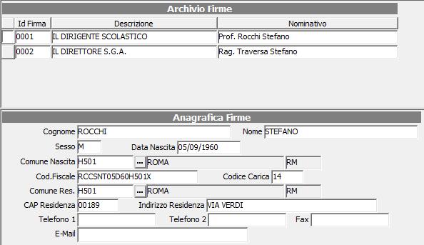 3 4) Entrare in File Tabelle Firme Anagrafica Firme.