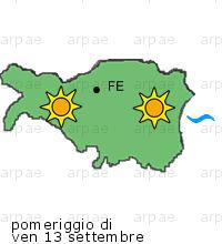 bollettino meteo per la provincia di Ferrara weather forecast for the Ferrara province costa coast Temp MAX 29 C 26 C Vento Wind 18km/h 20km/h costa coast Temp.