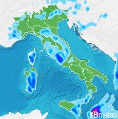 Situazione delle temperature in Italia al 25/06/2018 Tendenza della nuvolosità fino al 30/06/2018