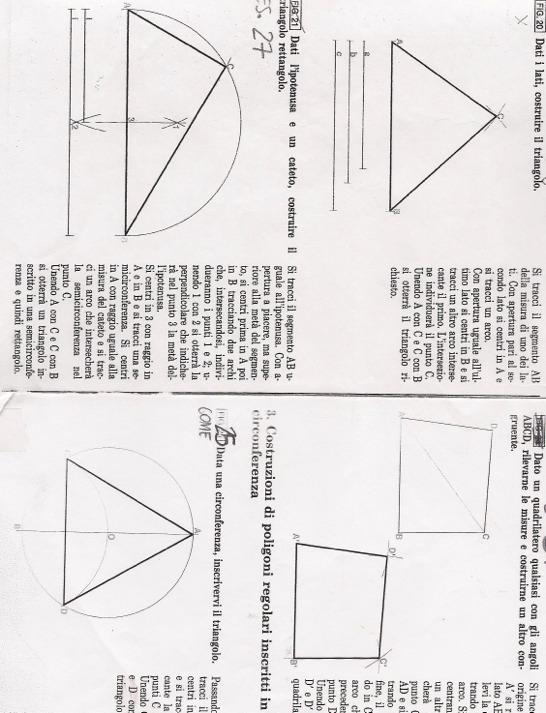 ES.27: Costruire un triangolo rettangolo data ipotenusa e raggio 1. Costruire il lato AB = 65 mm (ipotenusa del triangolo da costruire) 2.