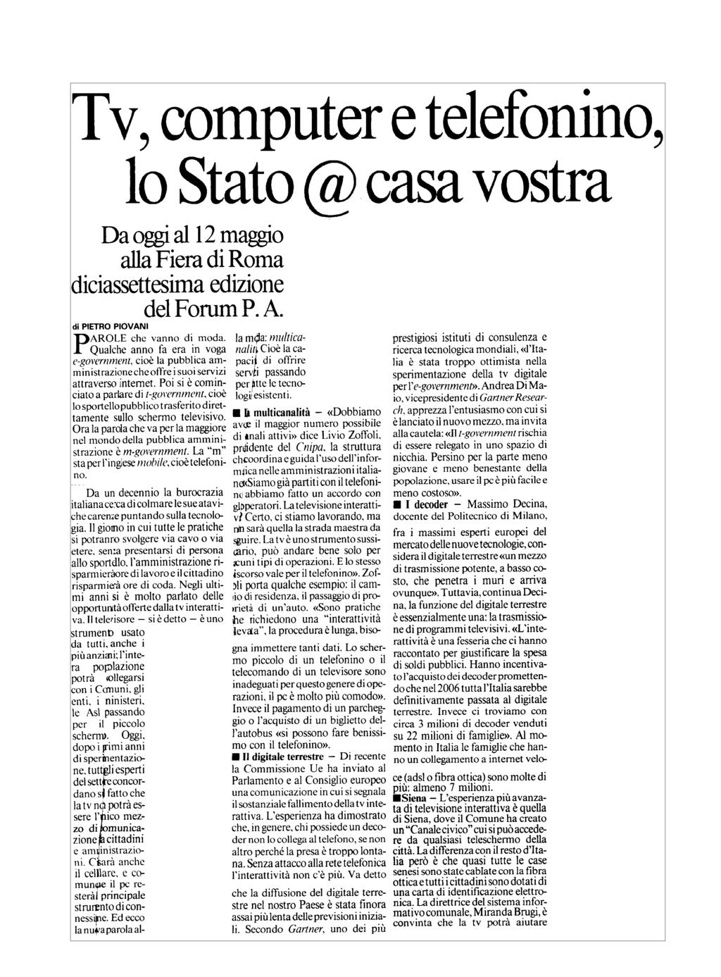 IL MESSAGGERO 21