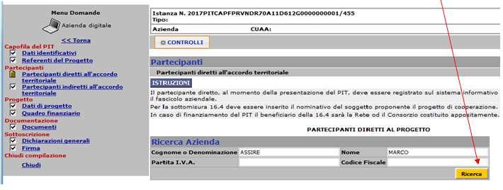 Struttura di Domanda MODULISTICA PROCEDURA