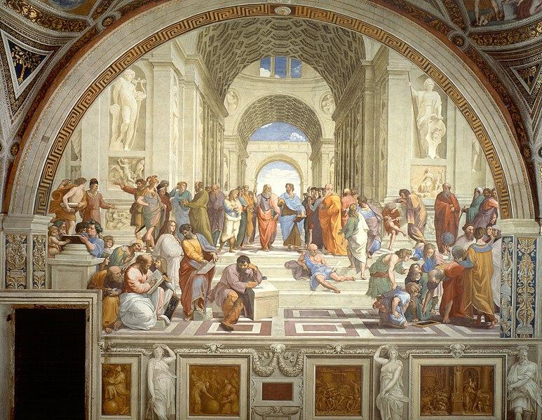 La scuola di Atene dipinto di Raffaelo [PP.