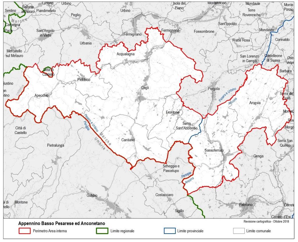 PARTE PRIMA Analisi e Descrizione Elaborati cartografici Figura 1 - Area di progetto (Ns elaborazione su dati ISTAT 2018) Aspetti di carattere territoriale dell area di progetto Zona altimetrica 1