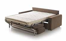 Bed with electro-welded net available (polyurethane mattress thickness of 13 cm included) Removable covering STANDARD STUFFING SITTING: polyurethane foam density 26 kg/m3 and acrylic fibres BACK: