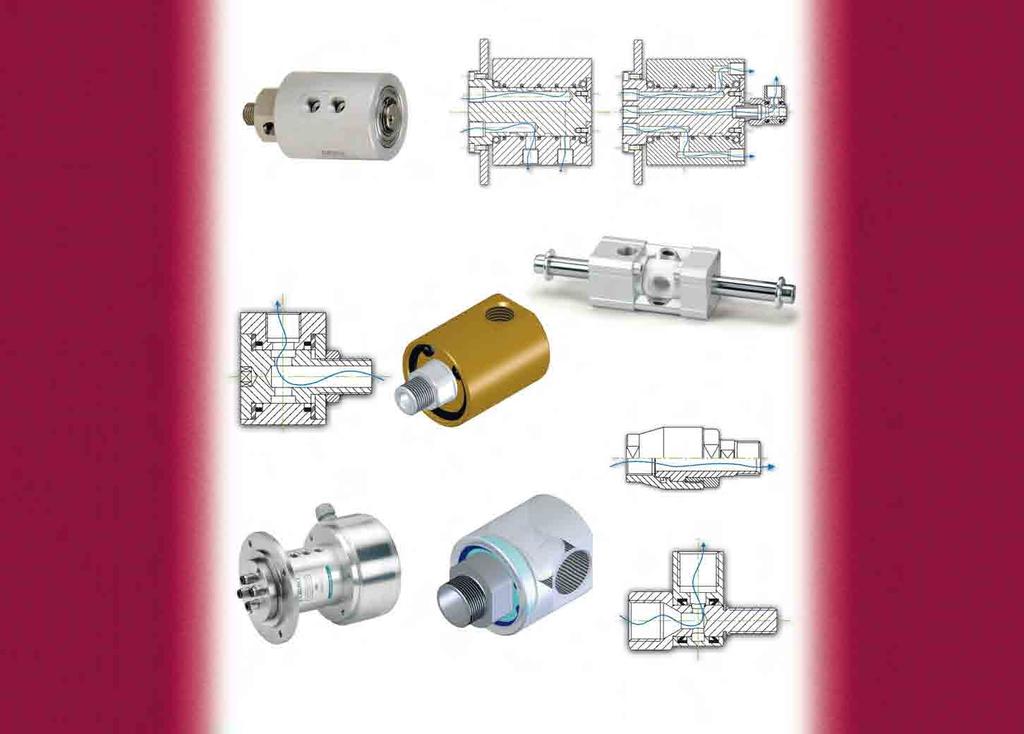GIUNTI ROTANTI Fino a 24 vie indipendenti Per pressioni da 0 a 100 bar Per vuoto Con attacchi personalizzati Ingressi ed uscite radiali ed assiali Con fori passanti Per temperature estreme
