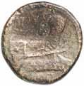 22,82) MB 55 494 Fulvia (moglie di Marc Antonio) Quinario - Busto della Vittoria a d. sotto le sembianze di Fulvia - R/ Leone a d. - C. 3; Cr. 489/6 (AG g.