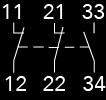 FINCORSA PS SCHMA LTTRICO CONTATTI Tipo Contatto Schema Intervento 1 NO + 1 NC 1 NO + 1 NC Ad azione rapida 1 NO + 1 NC Ad azione rapida 1 NO + 1 NC Ad azione lenta 1 NO + 1